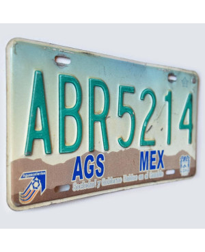Mexikói rendszám Aguascaliantes ABR 5214