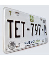 Mexikói rendszám Nuevo León TET-797-A