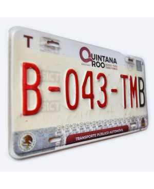 Mexikói rendszám Quintana Roo B-043-TMB