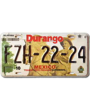 Mexikói rendszám Durango FZH-22-24