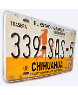 Mexikói rendszám Chihuahua 339-SAS-5