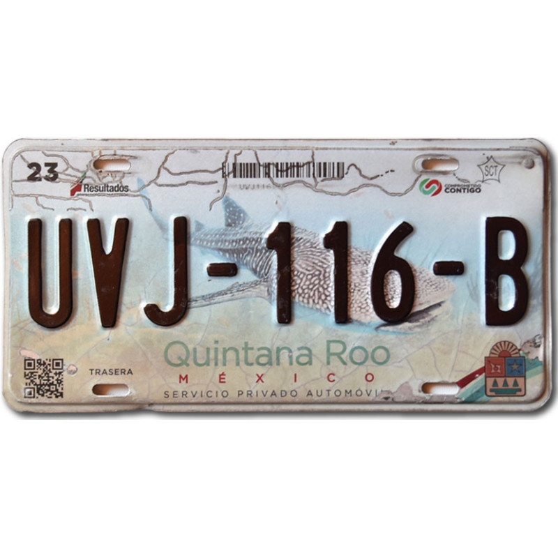 Mexikói rendszám Quintana Roo UVJ-116-B