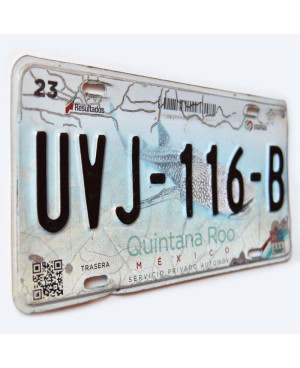 Mexikói rendszám Quintana Roo UVJ-116-B