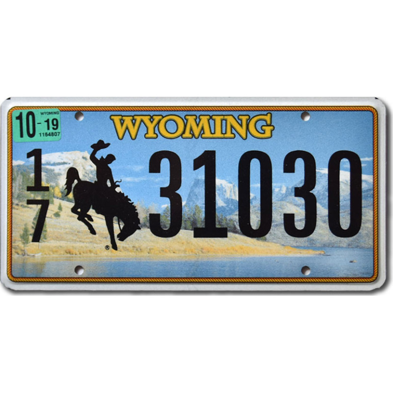 Amerikai rendszám Wyoming Country