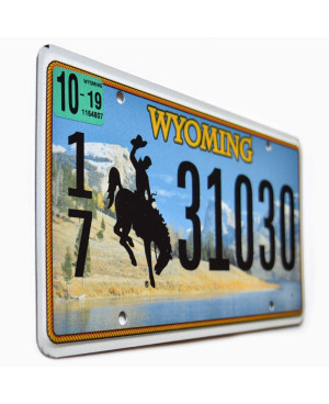 Amerikai rendszám Wyoming Country