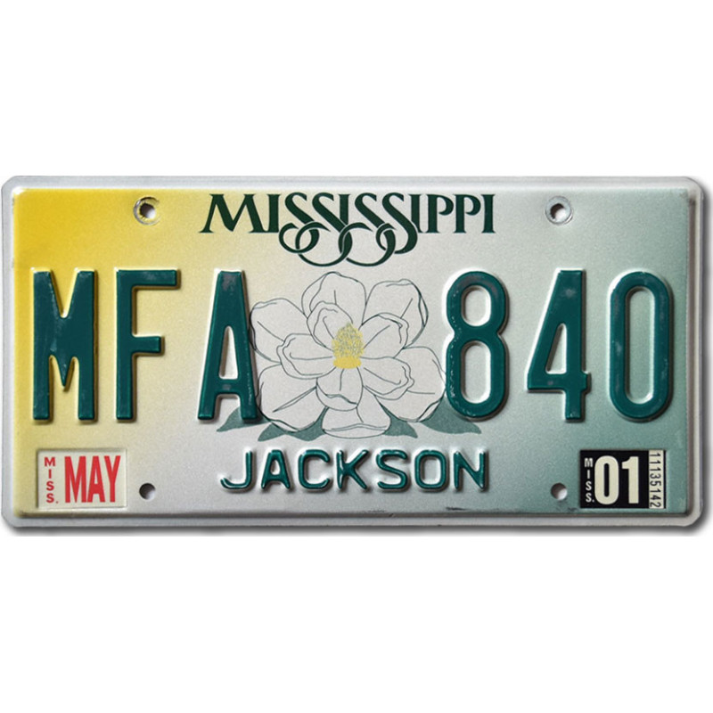 Amerikai rendszám Mississippi Magnolia