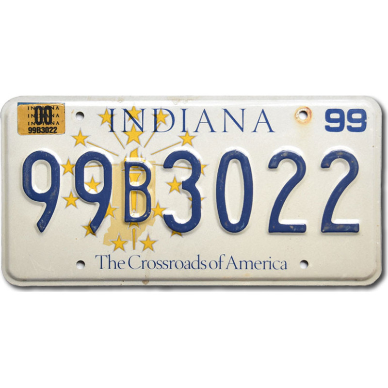 Amerikai rendszám Indiana The Crossroads