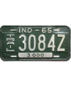 Amerikai rendszám Indiana 1965 Green 3084Z Trailer