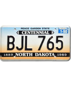 Amerikai rendszám North Dakota Centennial