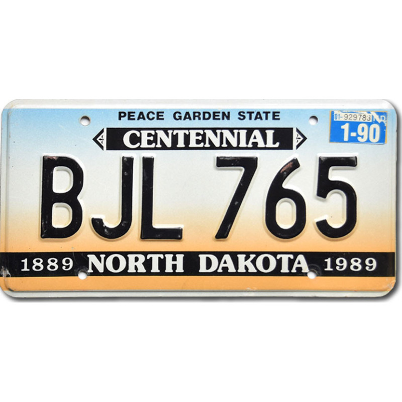 Amerikai rendszám North Dakota Centennial