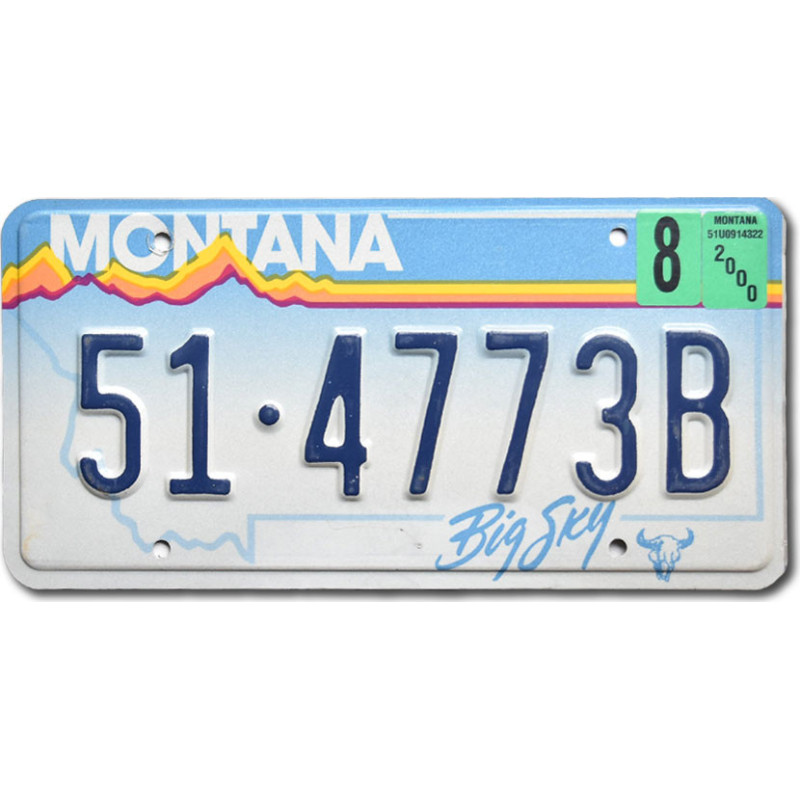 Amerikai rendszám Montana Big Sky
