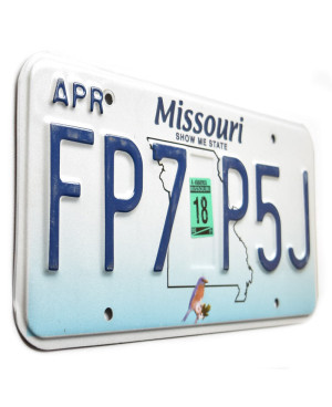 Amerikai rendszám Missouri Blue Bird