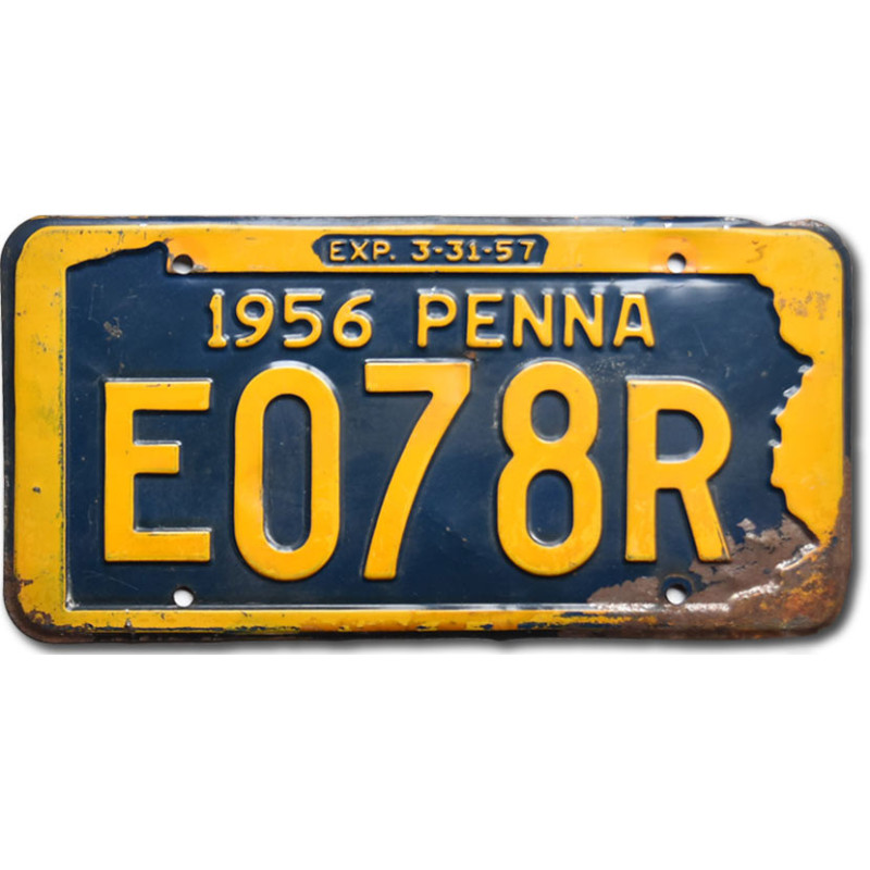 Amerikai rendszám Pennsylvania 1956 Penna E078R