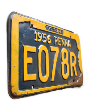 Amerikai rendszám Pennsylvania 1956 Penna E078R