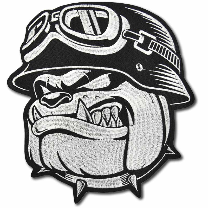 Motoros folt Bulldog Helmet XXL hátul 28 cm x 25 cm