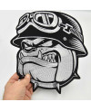 Motoros folt Bulldog Helmet XXL hátul 28 cm x 25 cm