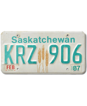 Kanadai rendszám Saskatchewan Wheat KRZ 906