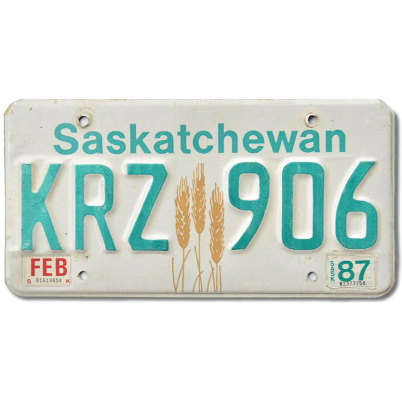 Kanadai rendszám Saskatchewan Wheat KRZ 906