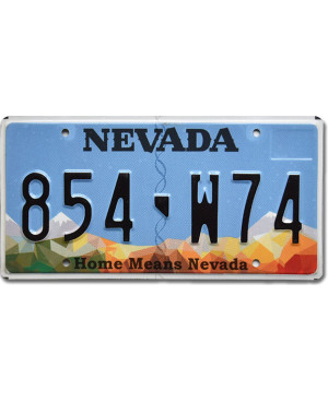 Amerikai rendszám Nevada Home Means