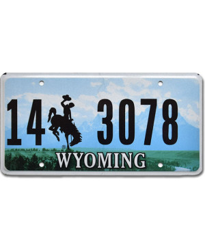 Amerikai rendszám Wyoming Green Landscape