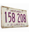 Amerikai rendszám Illinois 1958 Land of Lincoln 158 208