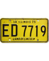 Amerikai rendszám Illinois 1975 Yellow ED7719