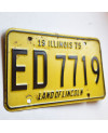 Amerikai rendszám Illinois 1975 Yellow ED7719