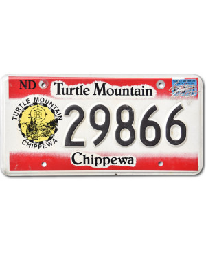 Amerikai rendszám North Dakota Turtle Mountains 29866