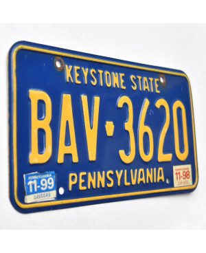 Amerikai rendszám Pennsylvania Keystone BAV-3620