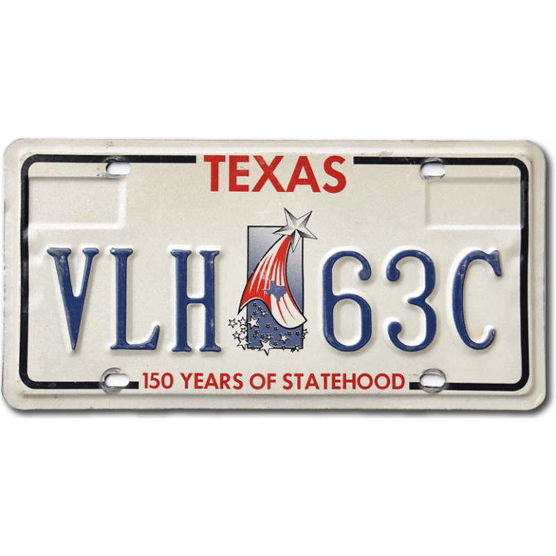 Amerikai rendszám Texas Statehood VLH 63C