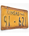 Amerikai rendszám Kansas 1946 Yellow 91-621
