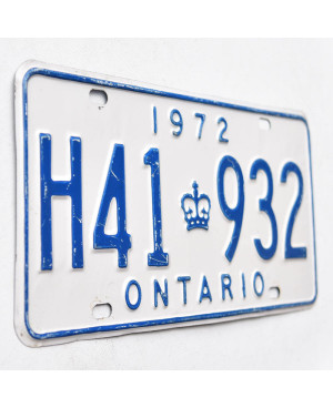 Kanadai rendszám Ontario 1972 White H41 932