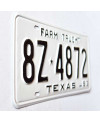 Amerikai rendszám Texas 1963 Farm Truck 8Z-4872