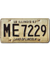 Amerikai rendszám Illinois 1967 Land of Lincoln ME 7229