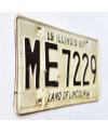 Amerikai rendszám Illinois 1967 Land of Lincoln ME 7229