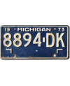 Amerikai rendszám Michigan 1973 Blue 8894-DK