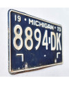 Amerikai rendszám Michigan 1973 Blue 8894-DK
