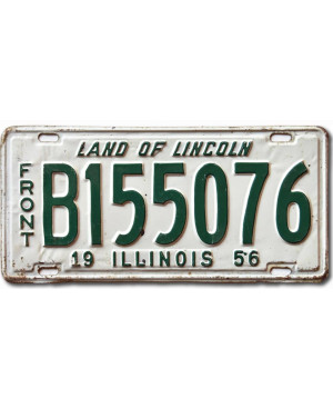 Amerikai rendszám Illinois 1956 Land of Lincoln B155076