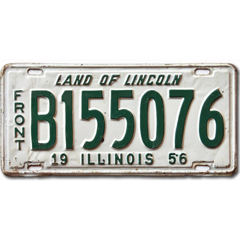 Amerikai rendszám Illinois 1956 Land of Lincoln B155076