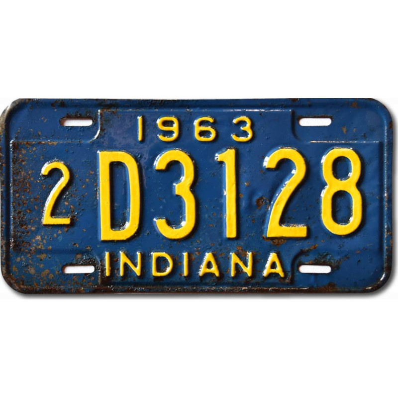 Amerikai rendszám Indiana 1963 Blue 2D3128