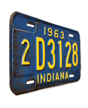 Amerikai rendszám Indiana 1963 Blue 2D3128