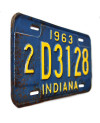 Amerikai rendszám Indiana 1963 Blue 2D3128