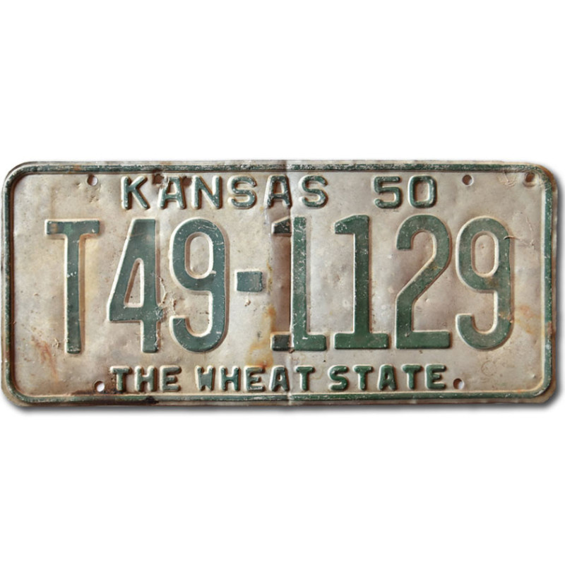 Amerikai rendszám Kansas 1950 The Wheat State T49-1129