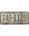Amerikai rendszám Kansas 1950 The Wheat State T49-1129