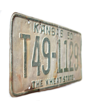 Amerikai rendszám Kansas 1950 The Wheat State T49-1129