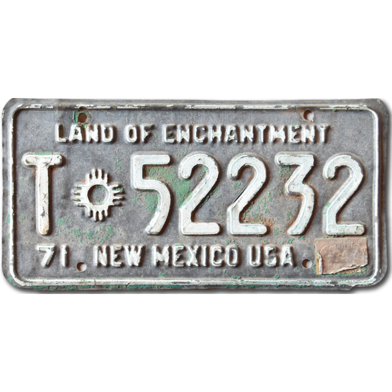 Amerikai rendszám New Mexico 1971 Enchantment T-52232