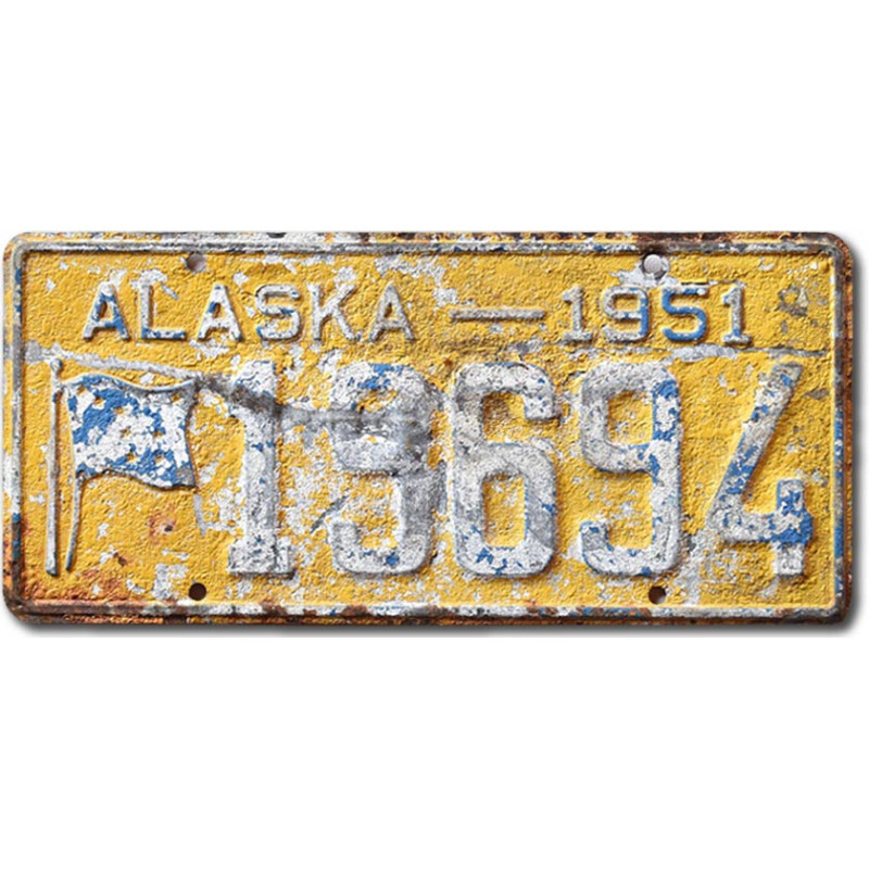 Amerikai rendszám Alaska 1951 Antique 19694