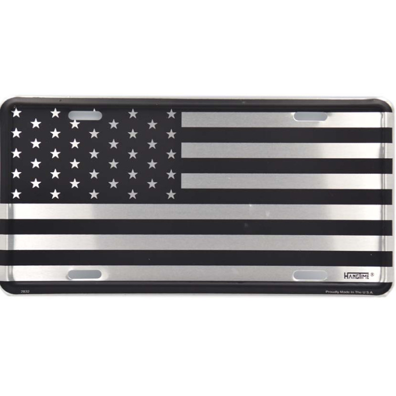 Amerikai rendszám US Flag BW