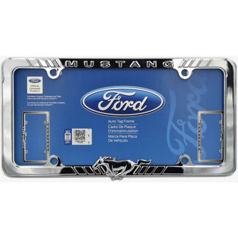 Amerikai rendszámtábla keret Ford Mustang króm acél