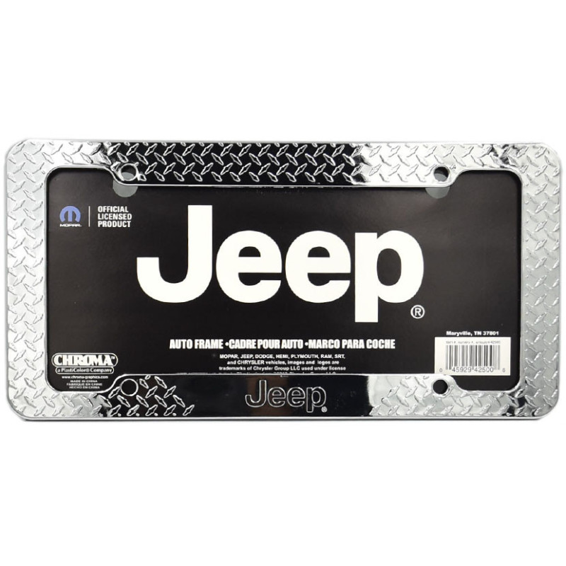 Amerikai rendszámtábla keret Jeep króm acél
